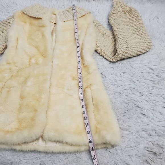 Ben Kahn At Cartier Vintage Geniune fur knit sleeve coat size small to medium - Picture 9 of 16